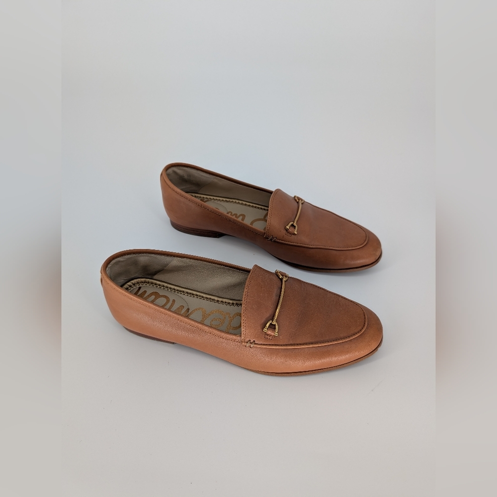 Sam Edelman Luce Horsebit Loafer Flats | Size 9.5 | Tan Cognac Leather - Picture 5 of 16